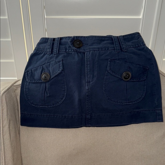 American Eagle Outfitters Dresses & Skirts - American Eagle Outfitters Navy Blue Buttoned Skirt
